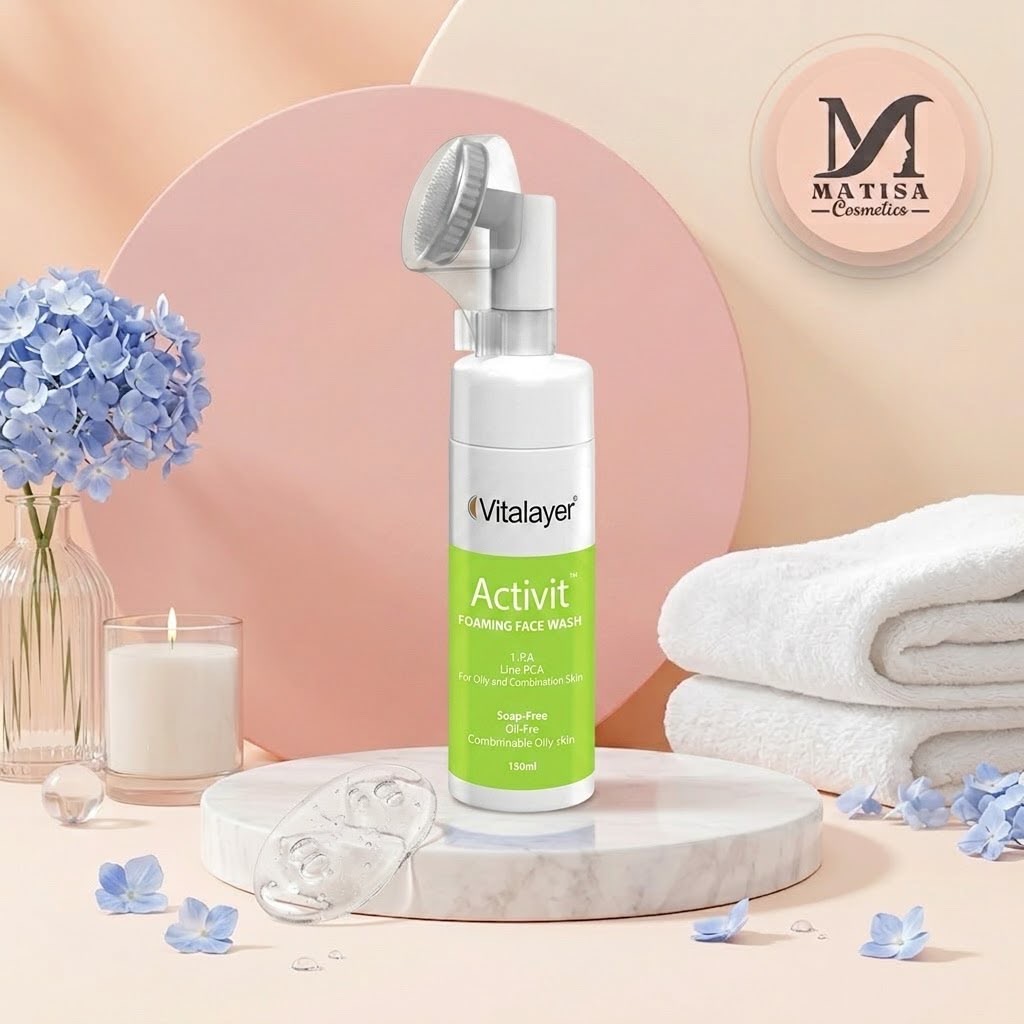 فوم شست‌وشوی صورت ویتالیر مدل Activit مناسب پوست‌های مختلط و چرب حجم 150 میلی‌لیتر